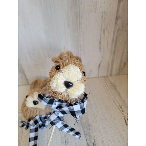 Bristle easter bunny head pick set bow plaid rabbit - Picture 6 of 10